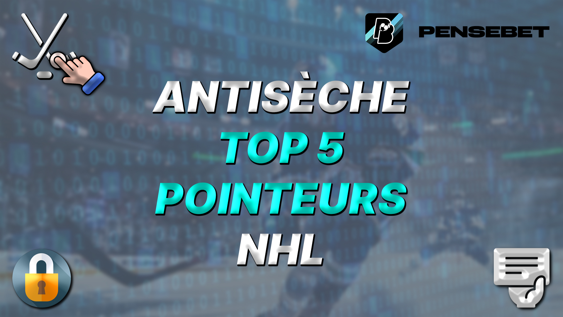 NHL points pointers cheatsheet bets pronos LNH