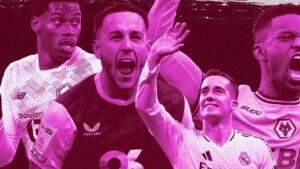 Montage de huit stars du football sans contrat, en tenue de leur ancien club, illustrant les enjeux du mercato estival 2025. Opta
