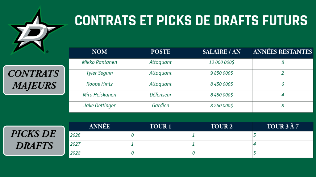 NHL Jour 9 : Dallas Stars – Rantanen, Robertson, Hintz : un trio puissant pour viser haut
