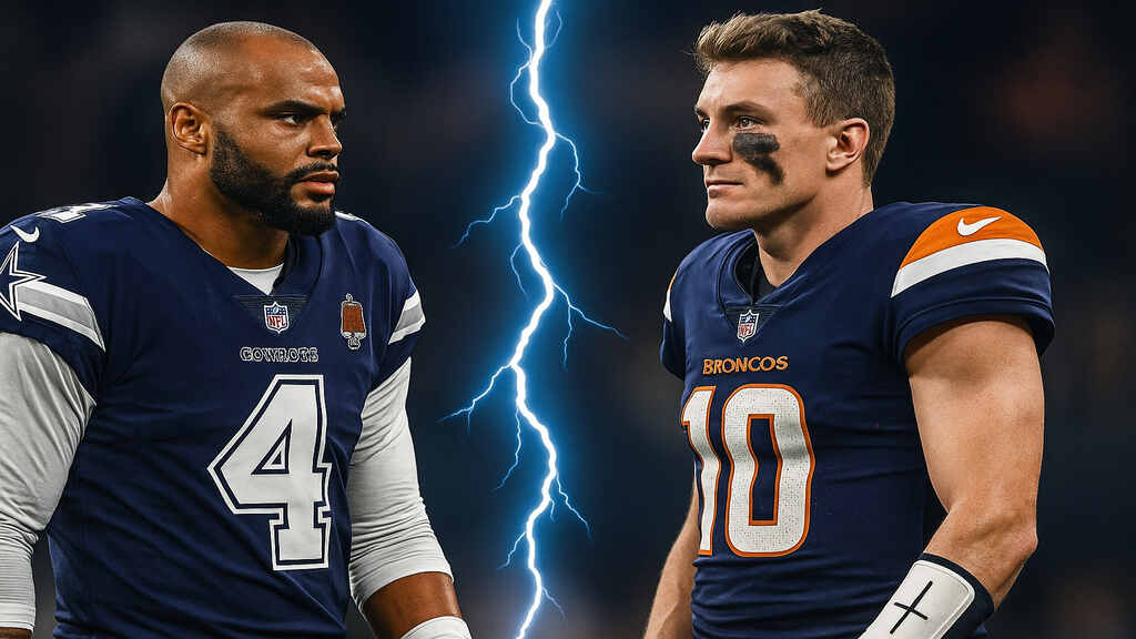 Nfl duel semaine Week 8 Dak Prescott Dallas Cowboys vs Bo Nix Denver Broncos