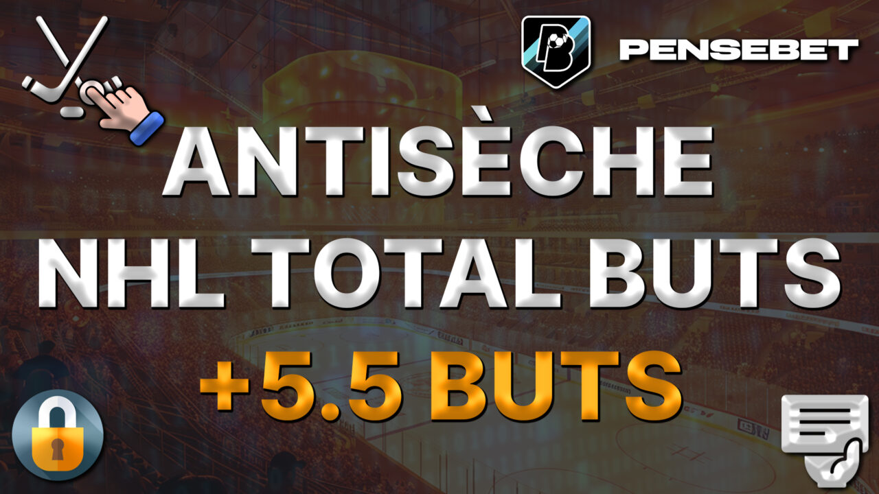 ANTISECHE NHL HOCKEY LNH PLUS DE 5.5 BUTS TOTAL