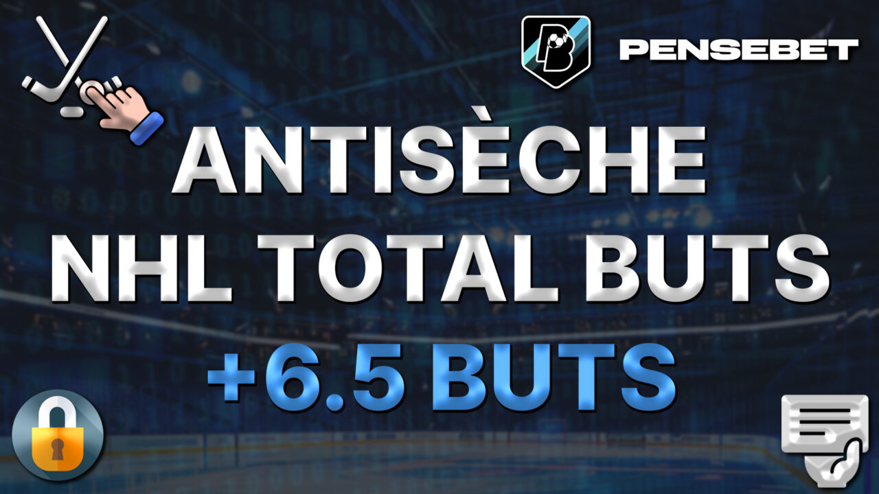 ANTISECHE NHL HOCKEY LNH PLUS DE 5.5 BUTS TOTAL