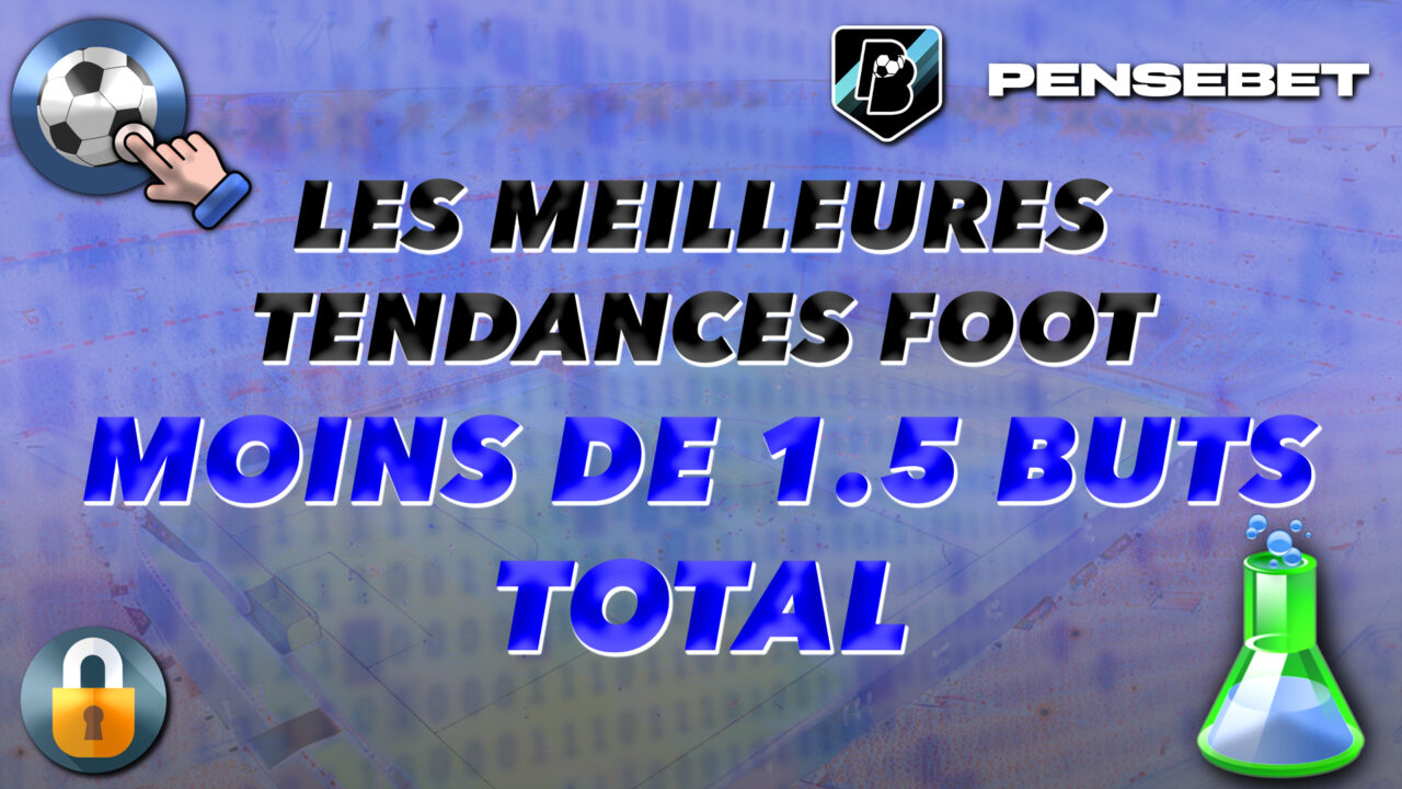 MEILLEURES TENDANCES FOOTBALL FOOT MOINS DE 1.5 BUTS AU TOTAL