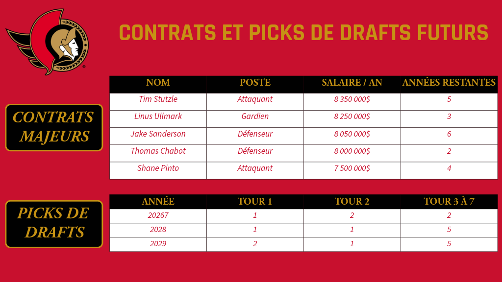 NHL Jour 7 : Ottawa Senators - Le discours contre la réalité