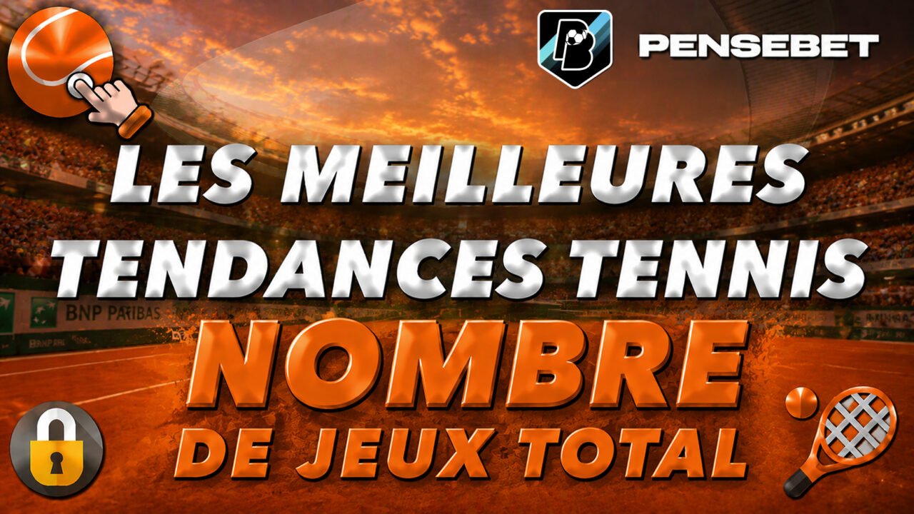 Tendances Tennis ATP 'Nombre de jeux total' du 06-08-2026