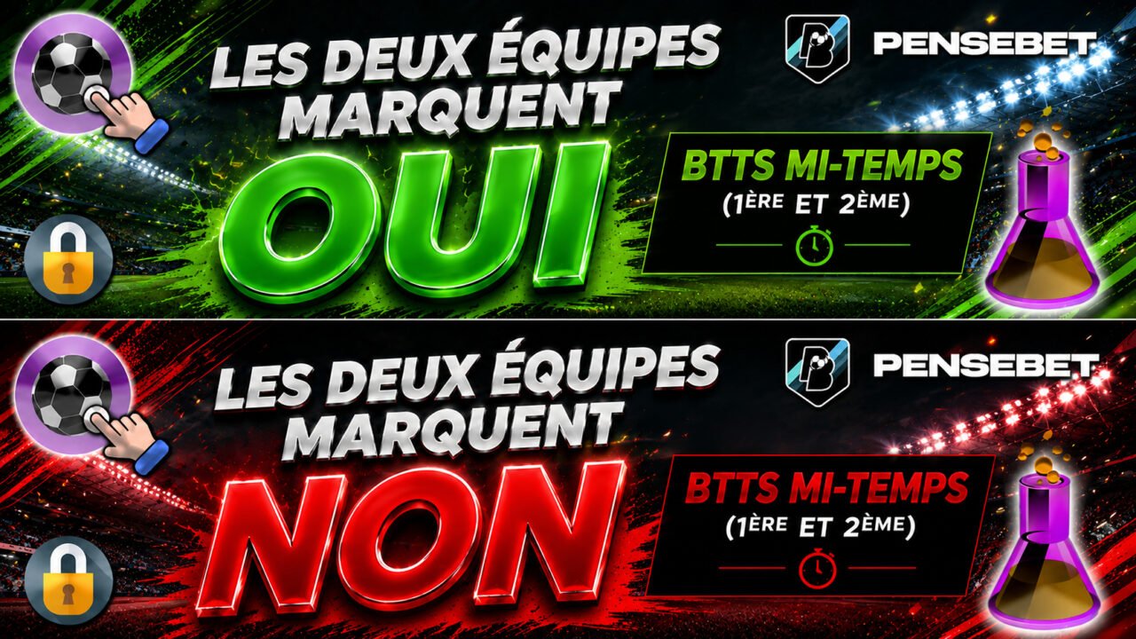 Les meilleures tendances FOOT 'BTTS mi-temps - OUI & NON (1ère et 2ème)' du 06-09-2026 Les meilleures tendances FOOT ‘BTTS mi-temps – OUI & NON (1ère et 2ème)’ du 06-09-2026