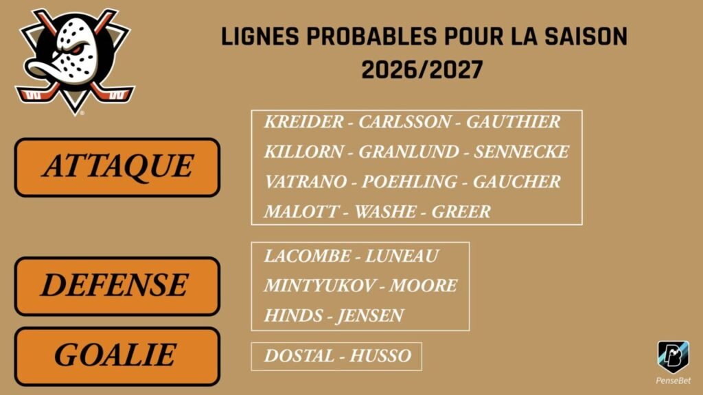 NHL Jour 20 - Anaheim Ducks - Le noyau grandit, la défense recule