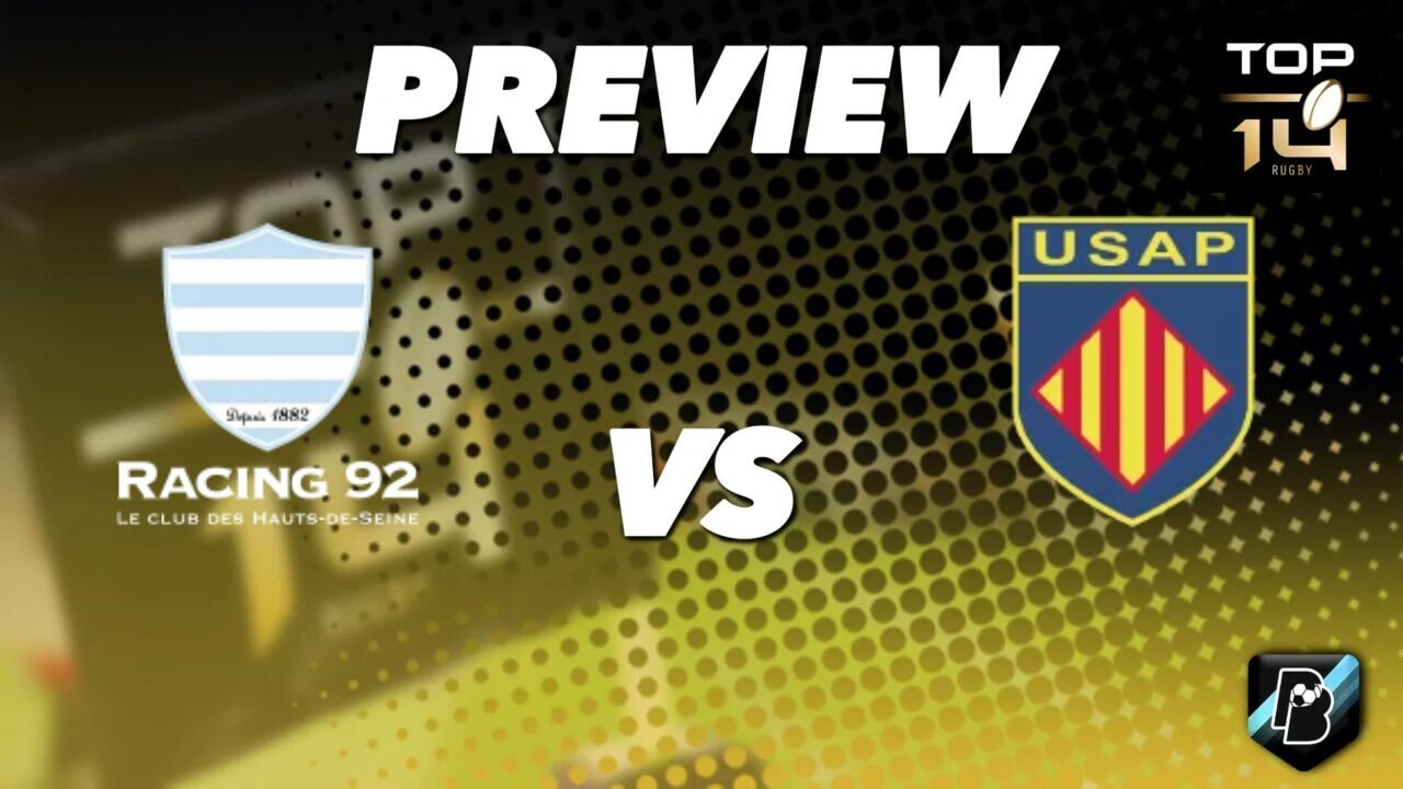 Racing 92 vs USA Perpignan - Pronostic Gratuit Top 14 - 03/10/2026 Pronostic Racing 92 vs USA Perpignan Top 14